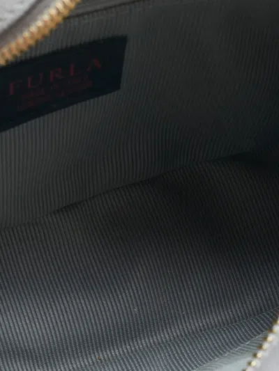 Pre-owned Furla Mini Brava Leather Crossbody Bag In Gray