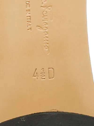 Pre-owned Ferragamo Varina Bow-detail Ballet Flats In Black