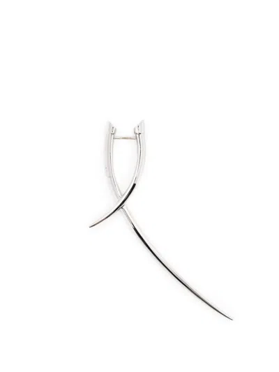 Shaun Leane Sabre Statement Crossover Single Earring In Metallic