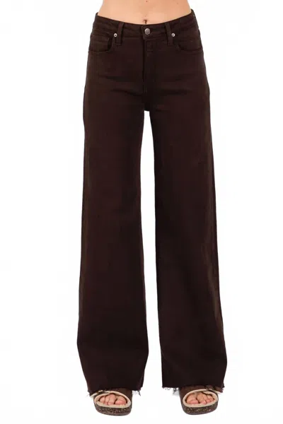 Letter To Juliet A Line Wide Scissor Cut Jeans In Brown In Brown