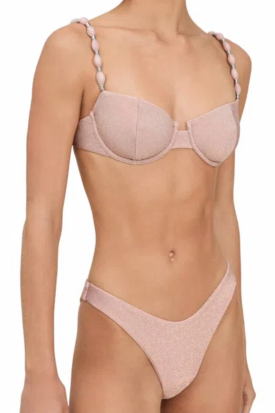 Devon Windsor Lee Bikini Bottom In Rosette In Pink