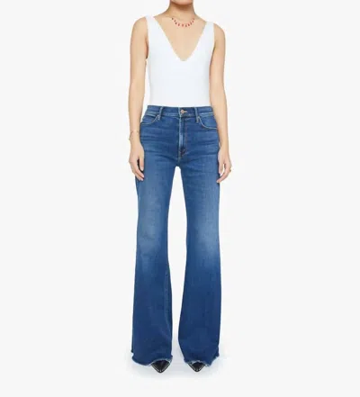 Mother Women's Lil Doozy Fray Jeans In Scorchin Hot In Blue