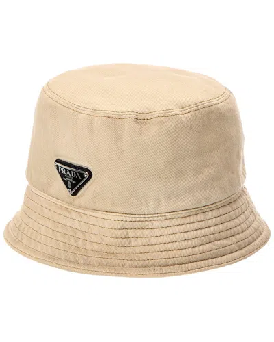 Prada Bucket Hat In Neutral