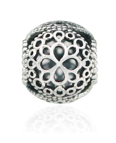 Pandora Openwork Flower Charm In Animal Print