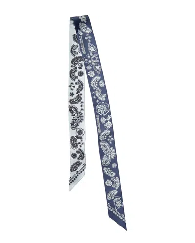 Fendi Wrappy Silk Scarf In Blue