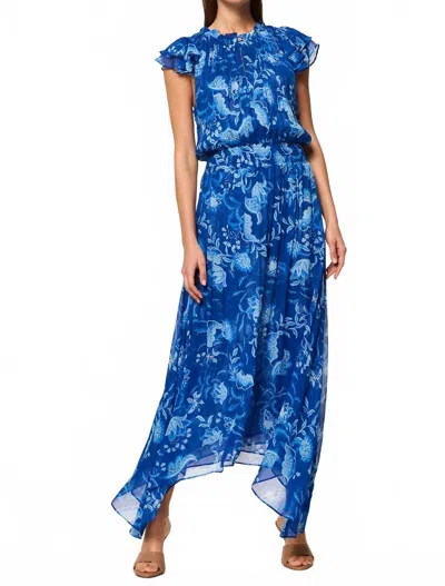 Misa Mariposa Maxi Dress In Figi Blue In Blue