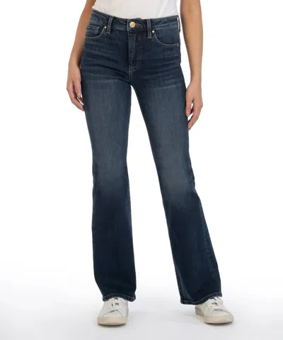 Kut From The Kloth Stella High Rise Flare Jeans In Neutral In Blue
