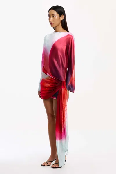 Significant Other Farrah Long Sleeve Mini Dress Tropical Bloom In Multi