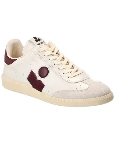 Isabel Marant Bryce Leather Sneakers With Suede Inserts In Neutral
