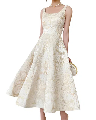 Vincent Midi Dress In Neutral