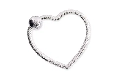 Pandora Moments Heart Charm Holder In Metallic