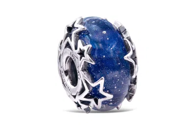 Pandora Galaxy Blue & Star Murano Charm In Blue