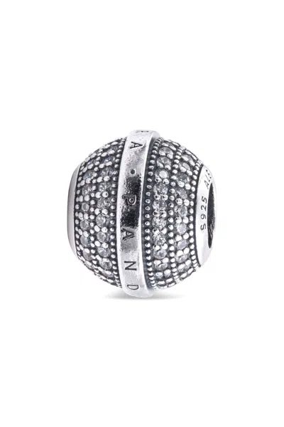 Pandora Pave Logo Charm In Metallic
