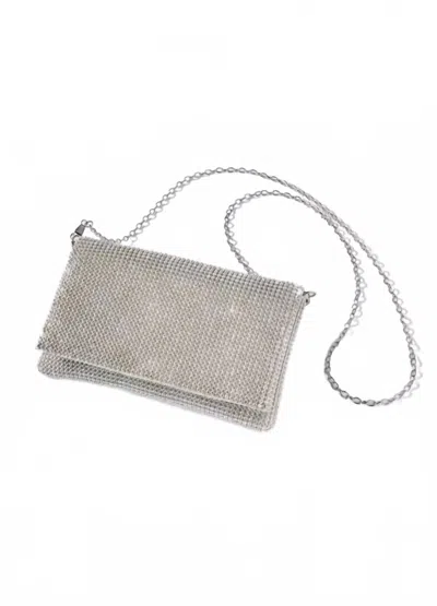 Charlie Paige Women's Clutch Bag In Silver In Transparent