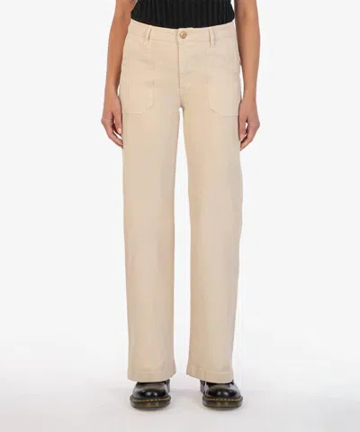 Kut From The Kloth Meg High Rise Wide Leg Jeans In Beige In Nude