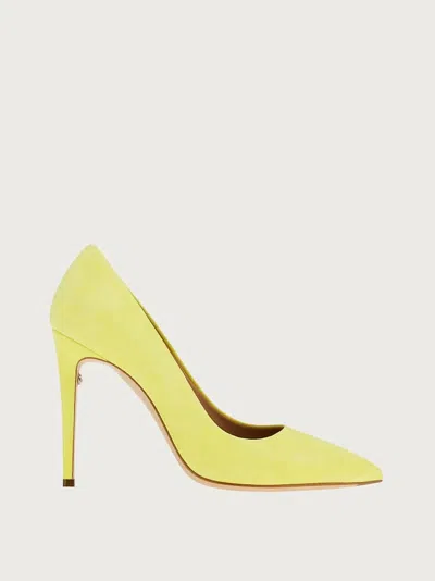 Ferragamo Women's Pointed-toe Pumps In Yellow In Green