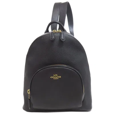 Pre-owned Coach Leather Backpack () In Black