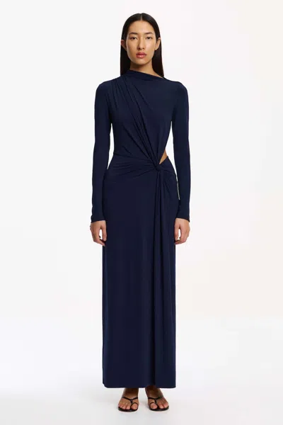 Significant Other June Long Sleeve Maxi Dress In Blue