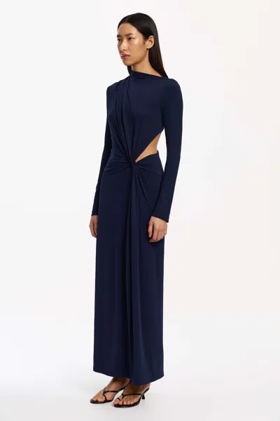 Significant Other June Long Sleeve Maxi Dress In Blue