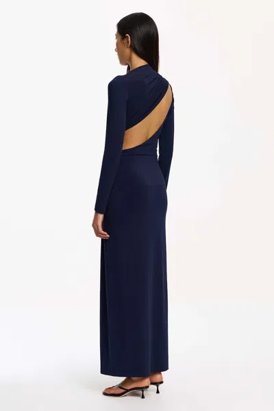 Significant Other June Long Sleeve Maxi Dress In Blue