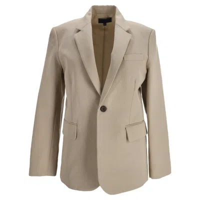 Nili Lotan Francoise Oversized Jacket In Beige Cotton In Neutral