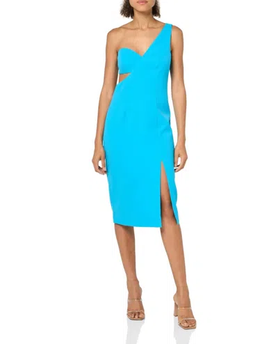 Bcbgmaxazria Gryffyn One-shoulder Dress In Blue In Blue