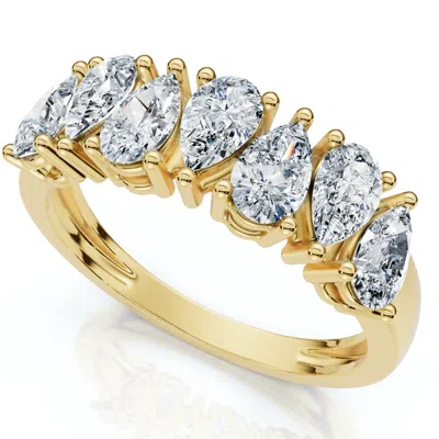Pompeii3 1 1/5ct Pear Shape Diamond Wedding Anniversary Ring 14k Gold Lab Grown Ef/vs In Gold