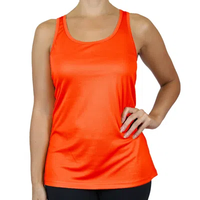 Galaxy By Harvic Women's Moisture Wicking Racerback Tank In Orange