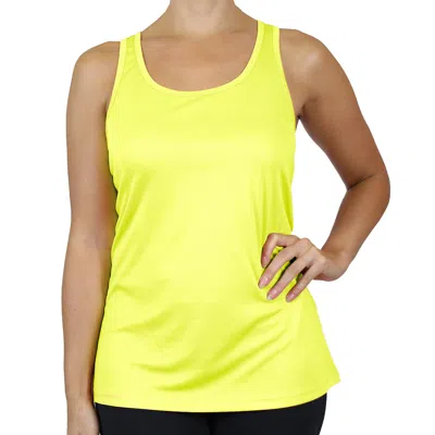 Galaxy By Harvic Women's Moisture Wicking Racerback Tank In Yellow