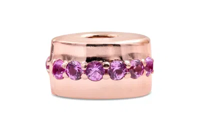 Pandora - Pink Sparkling Row Clip Charm - In Pink