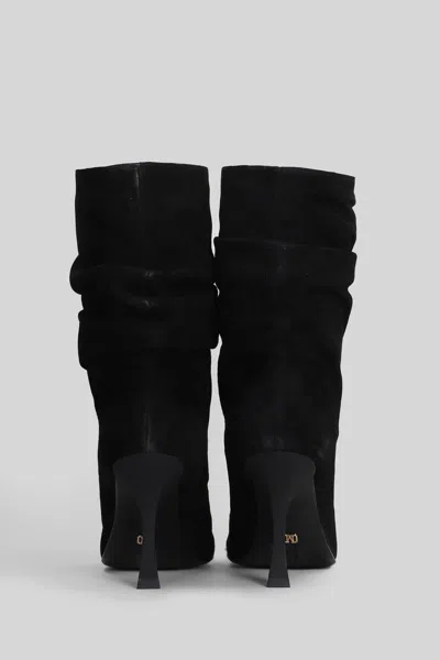 Marc Ellis 90mm Pointed-toe Ruched Boots In Black