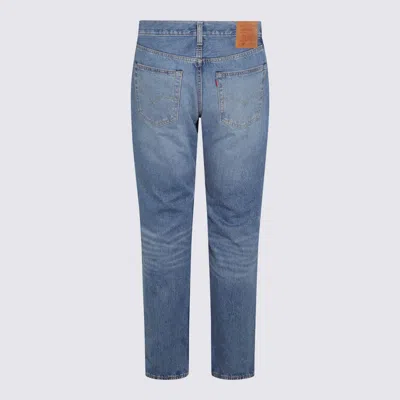 Levi's Blue Cotton Denim 501 Jeans In Blue
