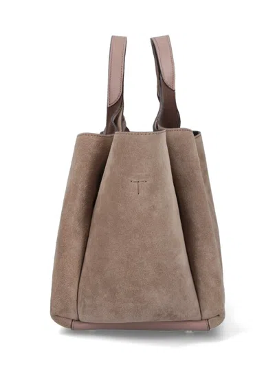 Tod's T-timeless Mini Tote Bag In Brown