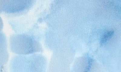 Zella High Waist Live In Spray Dye Bike Shorts In Blue