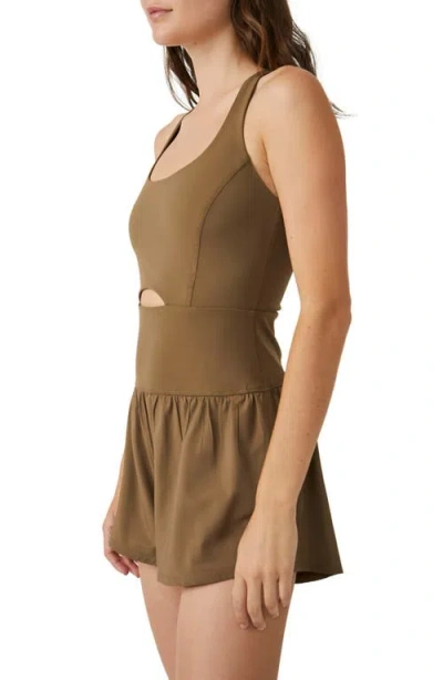 Free People Fp Movement Righteous Runsie Romper In Green