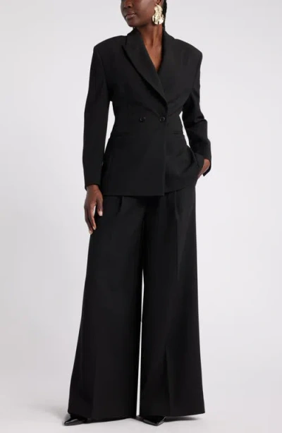 Nordstrom X Harlem's Fashion Row Megan Renee Wide Leg Pants In Black