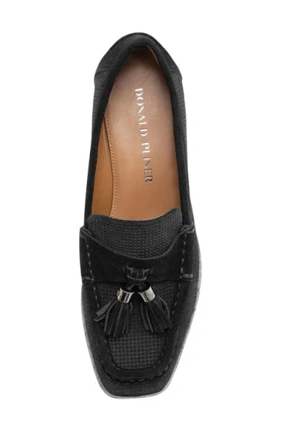 Donald Pliner Moc Toe Tassel Loafer In Black