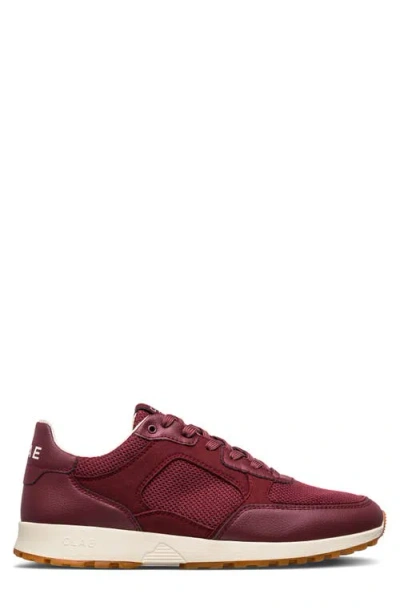 Clae Joshua Sneaker In Burgundy
