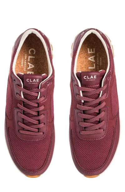 Clae Joshua Sneaker In Burgundy