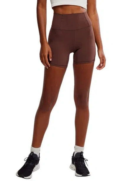 Free People Fp Movement Never Better Bike Shorts In Brown