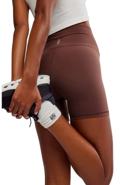 Free People Fp Movement Never Better Bike Shorts In Brown