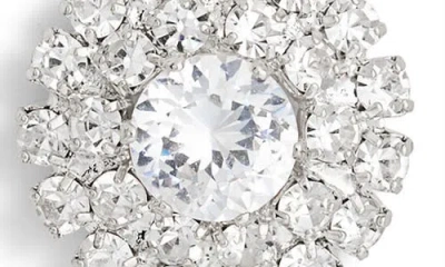 Tasha Set Of 3 Pavé Crystal Button Stud Earrings In Metallic