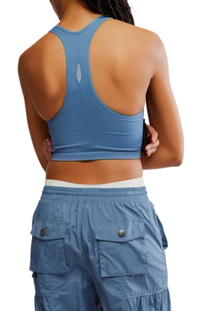 Free People Fp Movement Free Throw Crop Tank In Blue