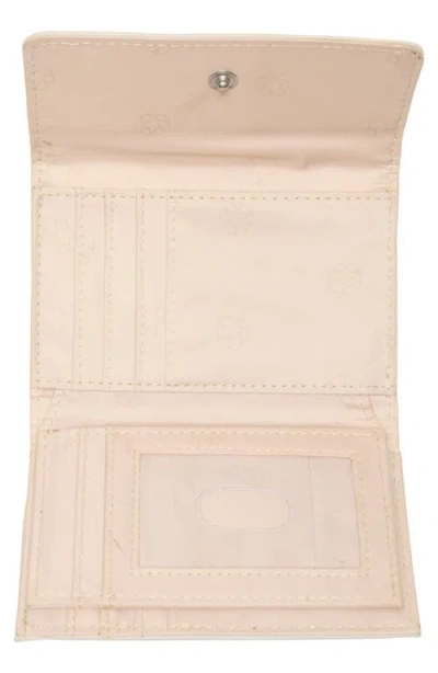 Mundi Small Leather Goods Quilted Trifold Leather Wallet In Brown