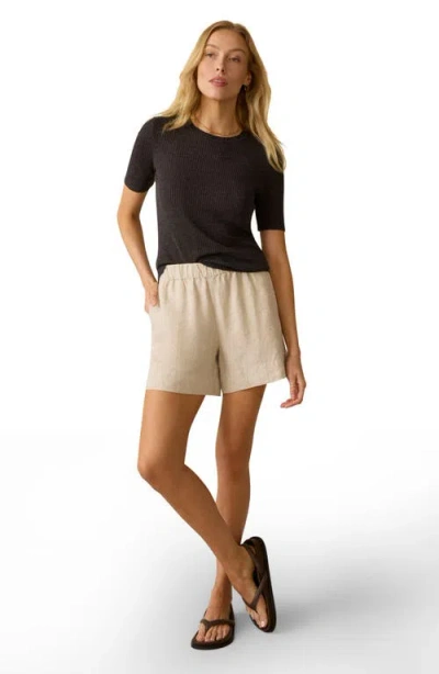 Faherty Laguna Bayview Linen Shorts In Neutral