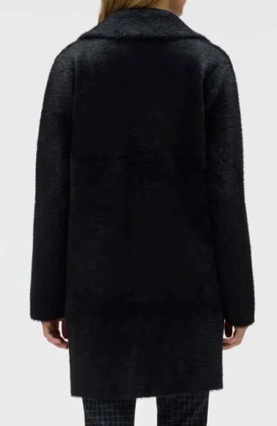 Nvlt Eyelash Longline Sweater Coat In Black