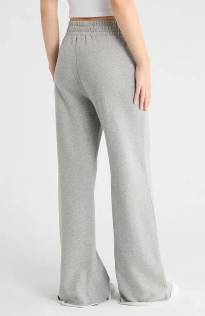 Mother Quickie Roller Cut Cotton Sweatpants In Gray