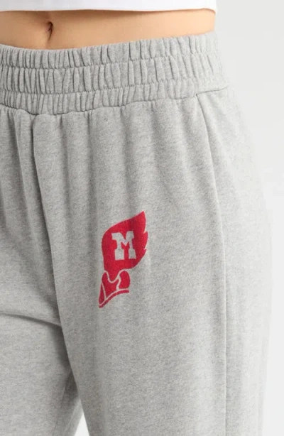 Mother Quickie Roller Cut Cotton Sweatpants In Gray