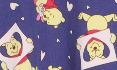 Winnie The Pooh Notch Collar Short Pajamas In Blue