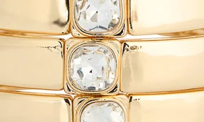 Tasha Set Of 3 Crystal Stretch Bracelets In Gold